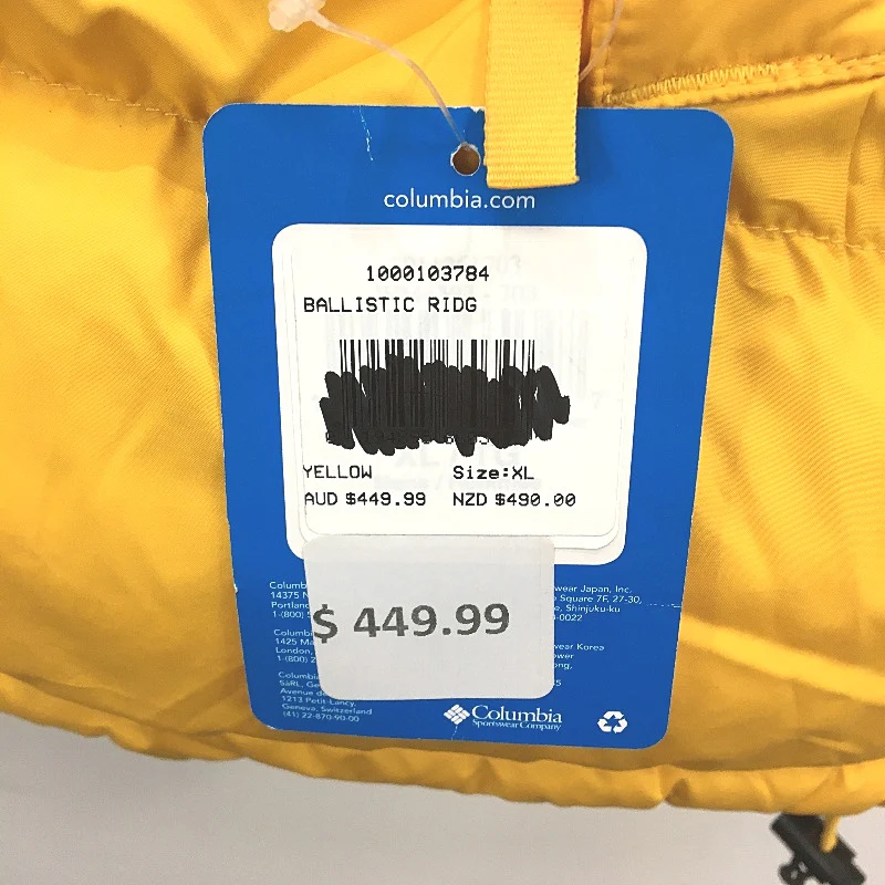 Columbia Ballistic Ridge Oversized Gold OmniHeat Puffer Jacket Mens Size XL DEMO - Image 5