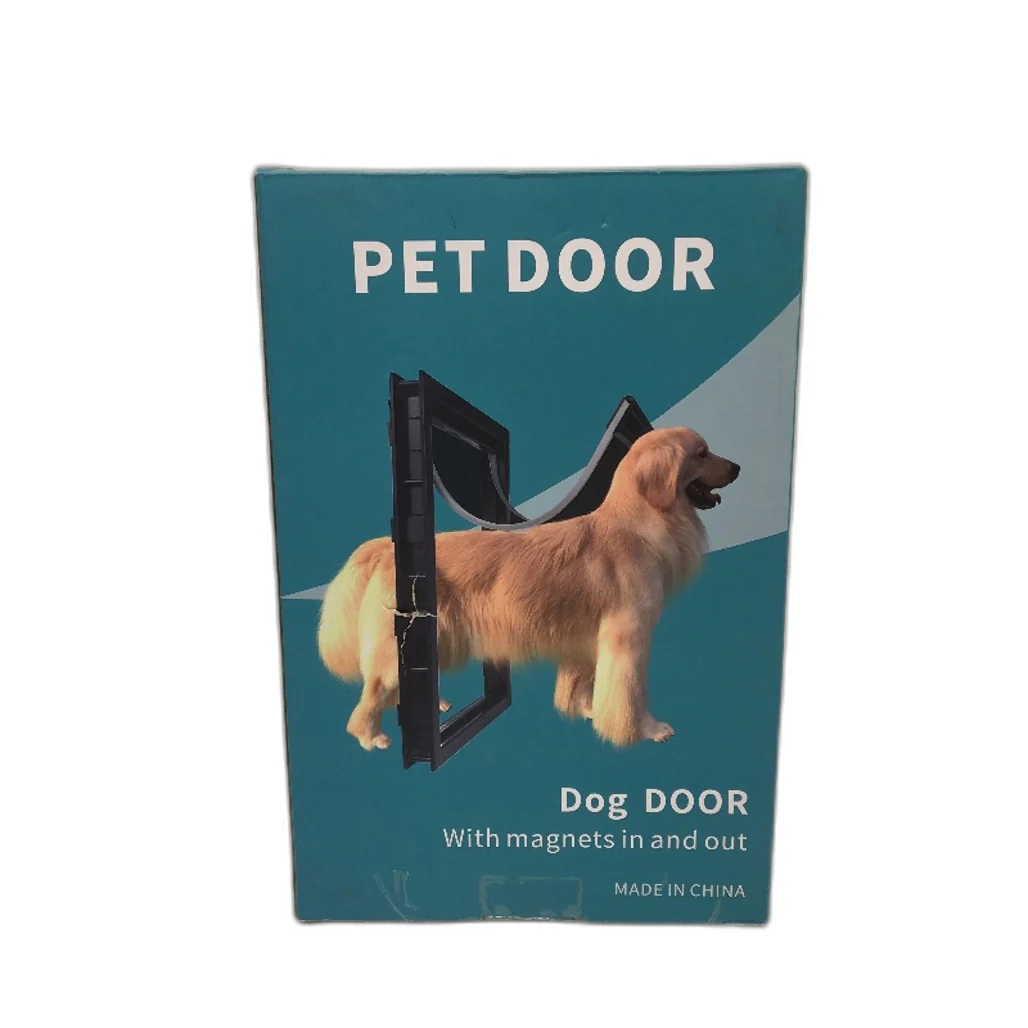 5cm Thick Screw In PVC ABS Flap Big Dog Door in Black Size Med 24x37x19cm NEW - Image 5