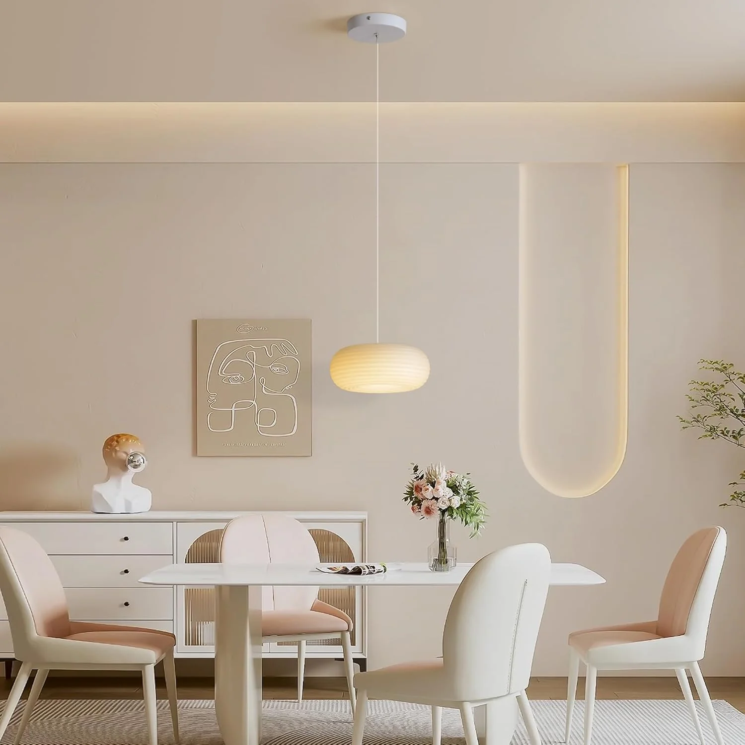 Oninio 1 Pack Hanging LED Minimalist Oval Pendant Indoor Decor Light NEW