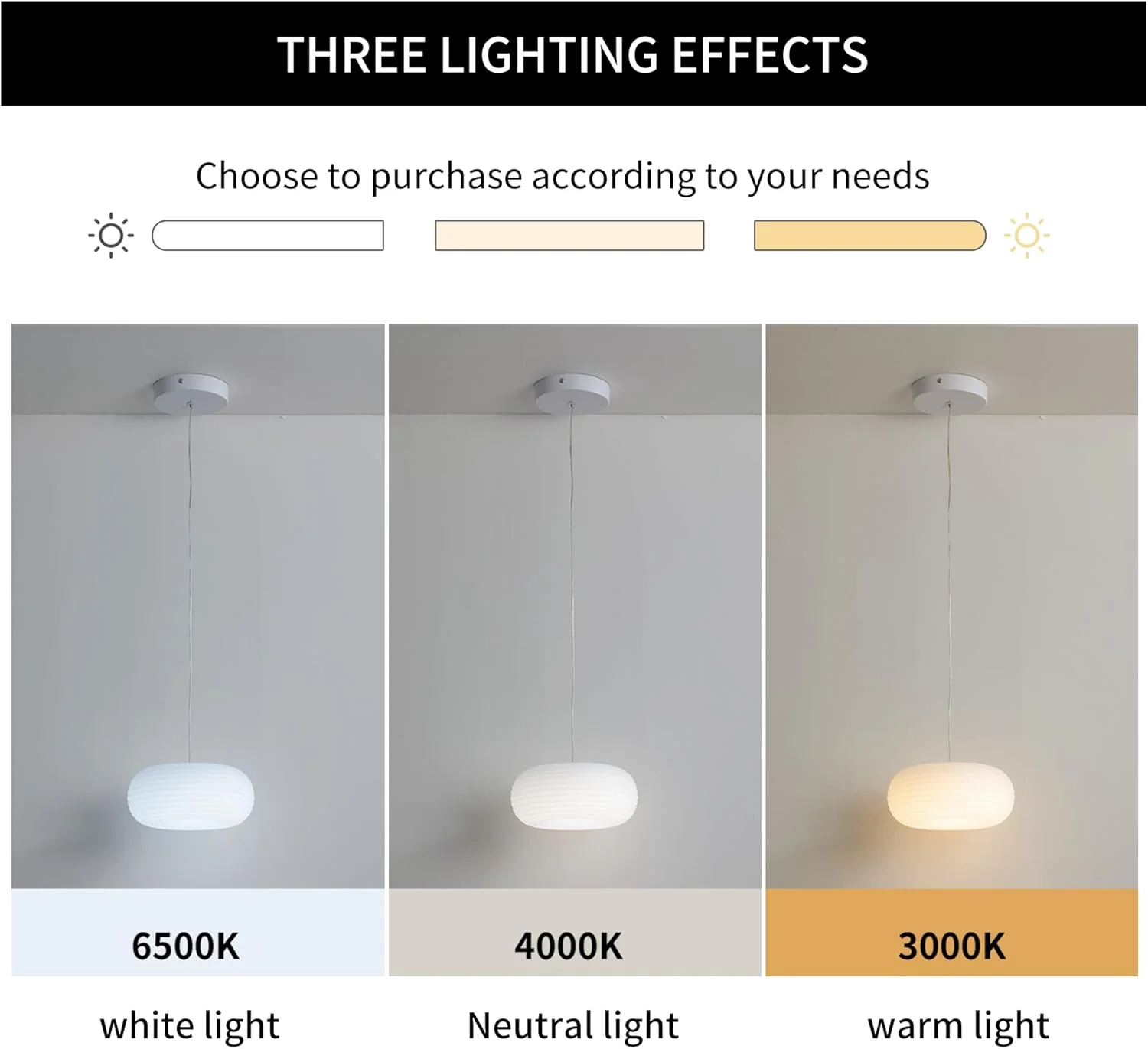 Oninio 1 Pack Hanging LED Minimalist Oval Pendant Indoor Decor Light NEW - Image 4