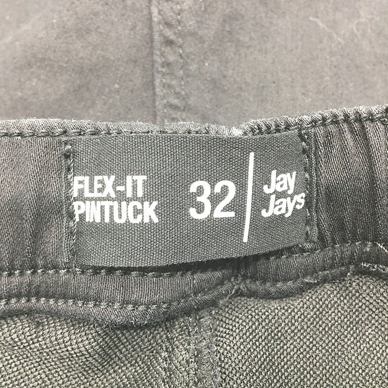 Jay Jays Flex-It Jerry Pintuck Black Soft Denim Shorts Mens Size 32 NEW - Image 3