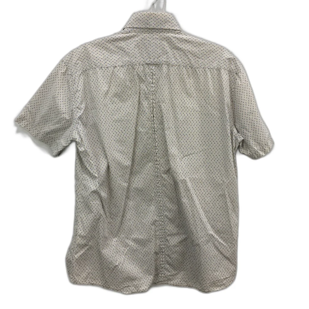 Ben Sherman Beige Navy Pattern 100% Cotton Short Sleeve Shirt Mens Size Medium - Image 2