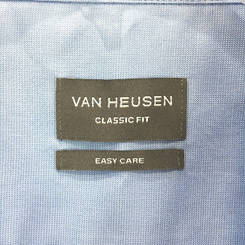 Van Heusen Blue Easy Care Classic Fit Long Sleeve Cotton Blend Shirt Mens 48 92 - Image 3