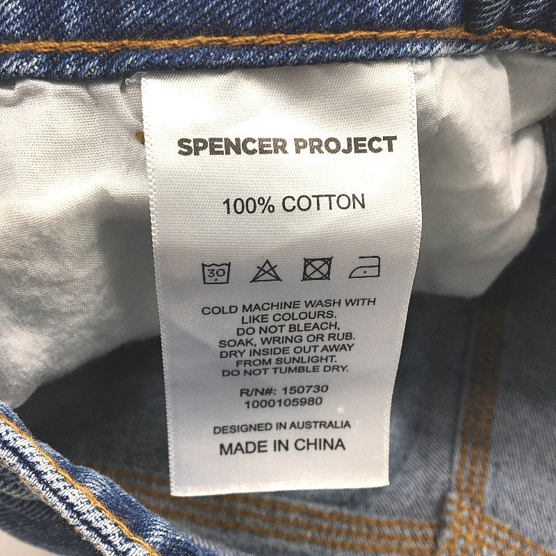 Spencer Project 100% Cotton  Blue Denim Builder Style Shorts Mens Size 30 NEW - Image 5
