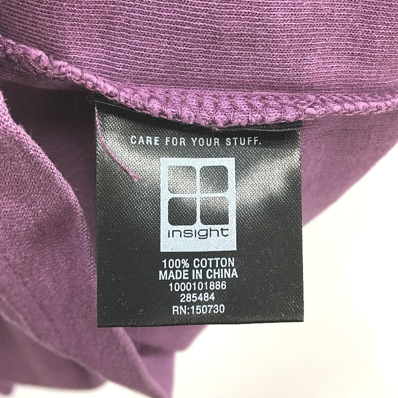 Insight Embroidered Logo 100% Cotton Purple Designed To Fade T-Shirt Size S NEW - Image 3