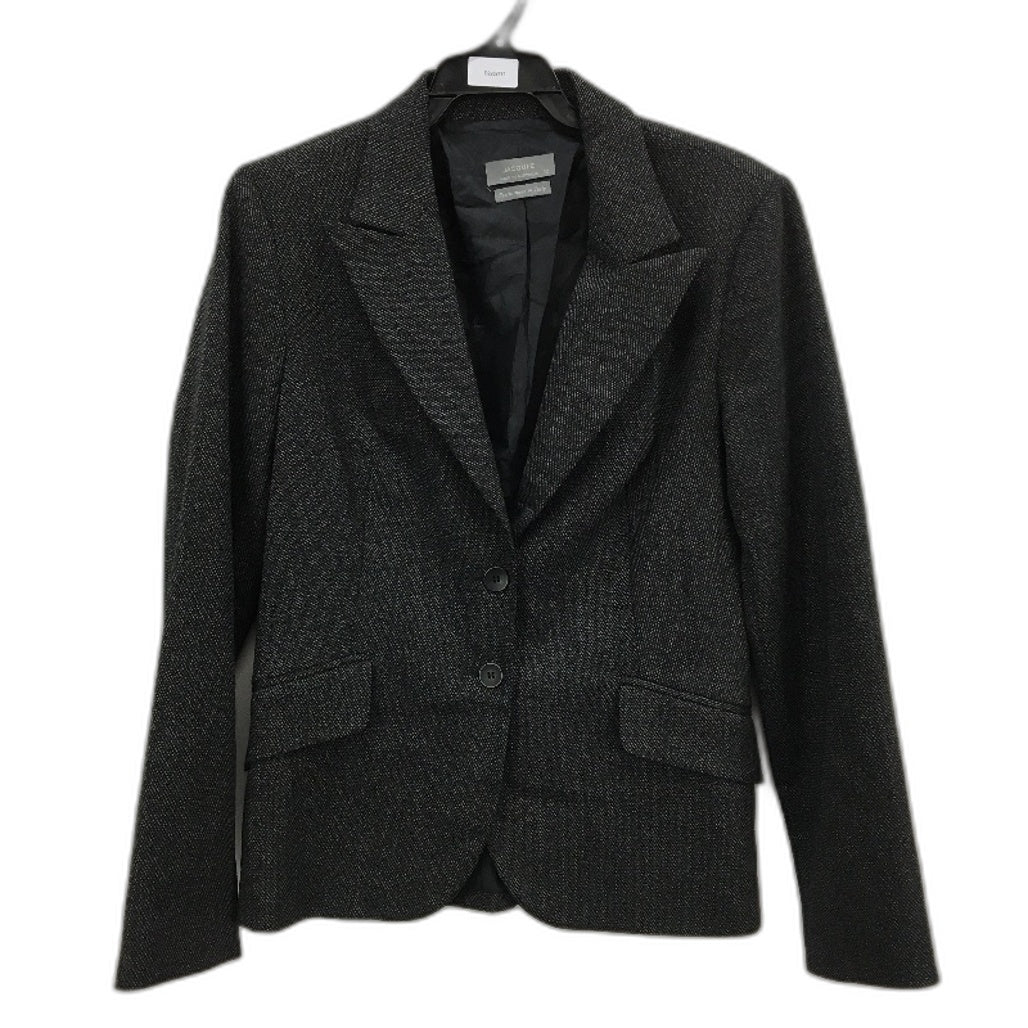 Jacqui E Black Speckled Single Breasted Blazer Wool Blend Jacket Ladies Size 10