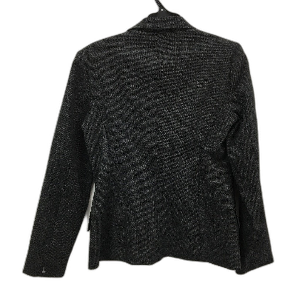 Jacqui E Black Speckled Single Breasted Blazer Wool Blend Jacket Ladies Size 10 - Image 2