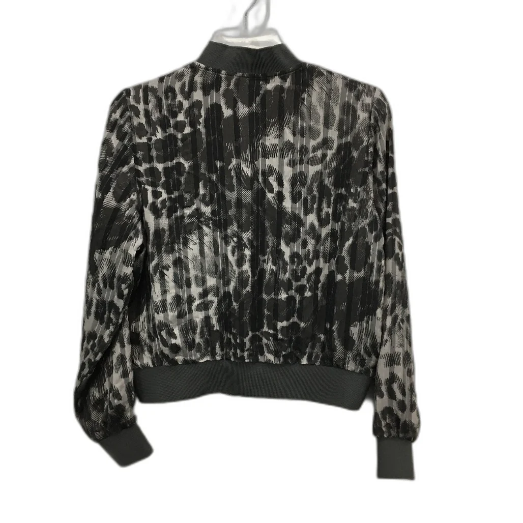 Decjuba Soft Sheer Dark Grey Animal Print Short Lightweight Jacket Ladies Size S - Image 2
