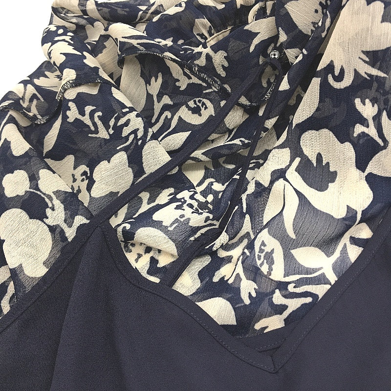 Forever New Navy Rayne Ruffle High Neck Blouse Summer Top Ladies Size 10 NEW - Image 6