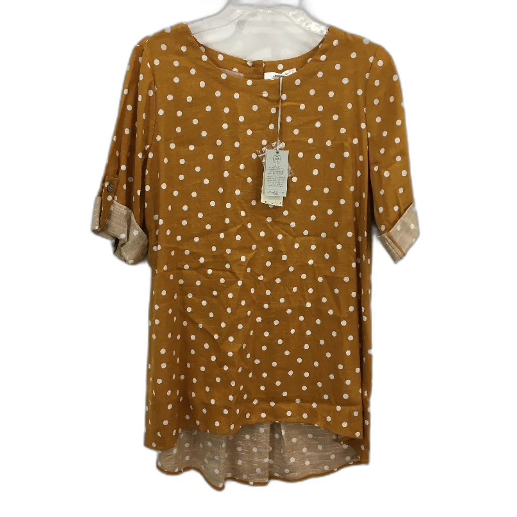 Regatta Linen Blend Mustard Roll Up Sleeve Summer Tunic Top Ladies Size 10 NEW