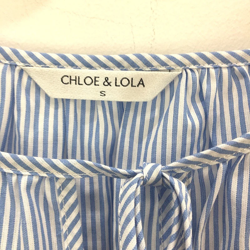 Chloe & Lola Blue & White Stripe 100% Cotton Oversized Sleep Top Ladies Sz S NEW - Image 3
