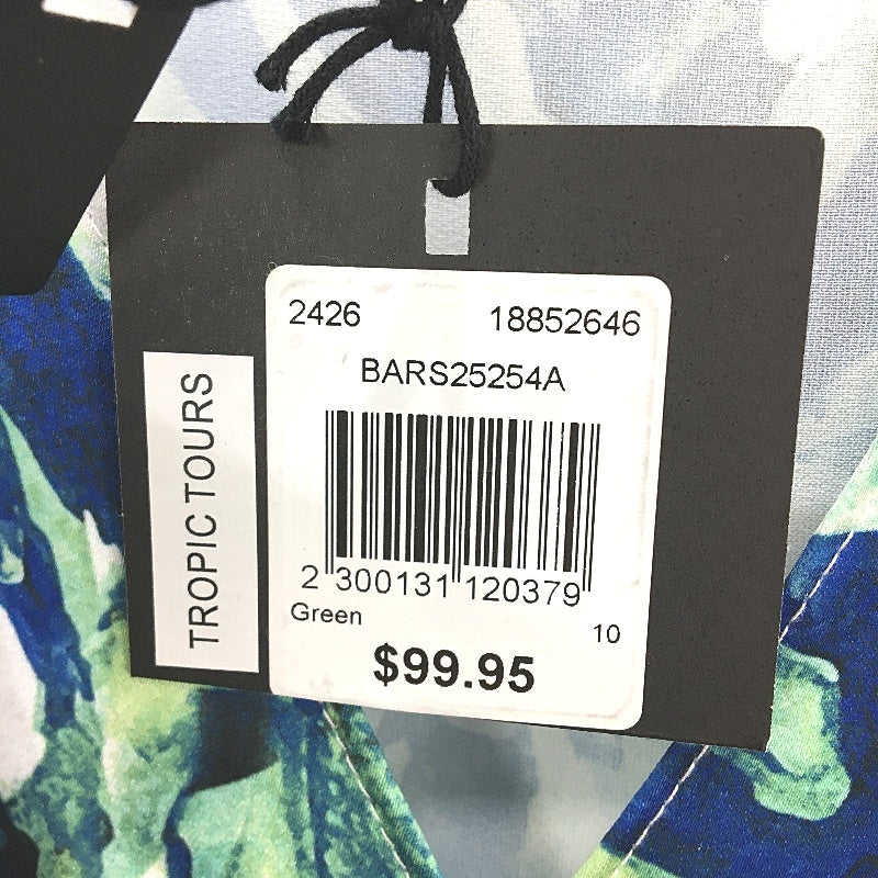 Basque Green & Blue Tones Silky Summer Knot Tie Top Ladies Size 10 NEW - Image 4