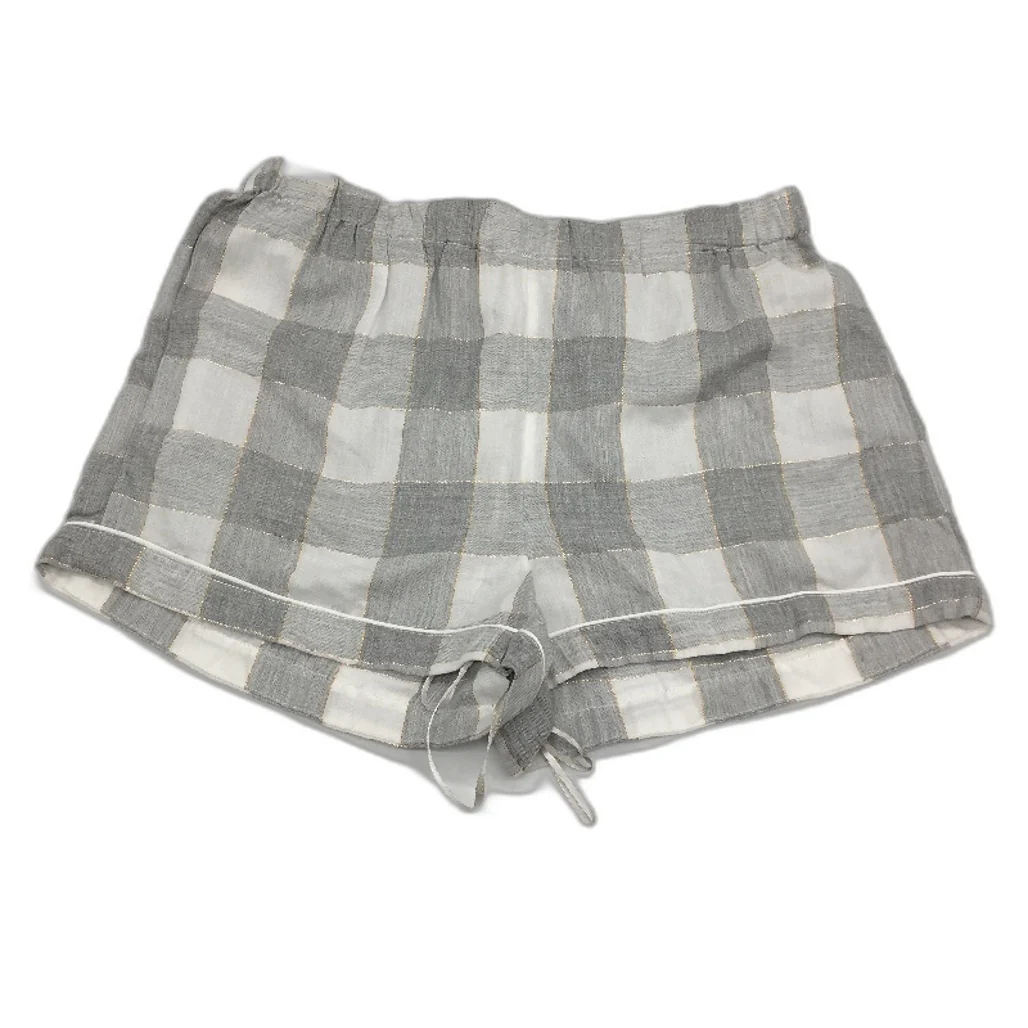 Chloe & Lola Grey With Gold Fleck Check Sleep Shorts Ladies Size XS NEW