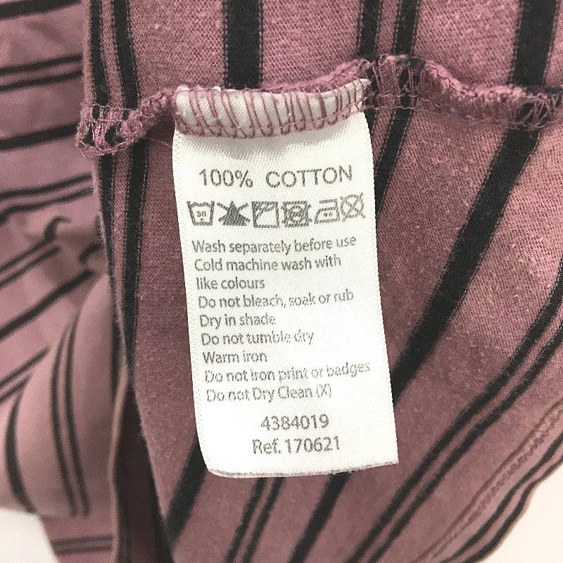 St Goliath Mulberry Striped Soft Cotton Classic Long T-Shirt Mens Size Small - Image 5