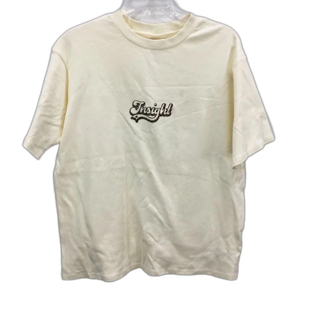 Insight Soft Lemon Gold Glitter Logo 100% Cotton Classic T-Shirt Mens Size S NEW