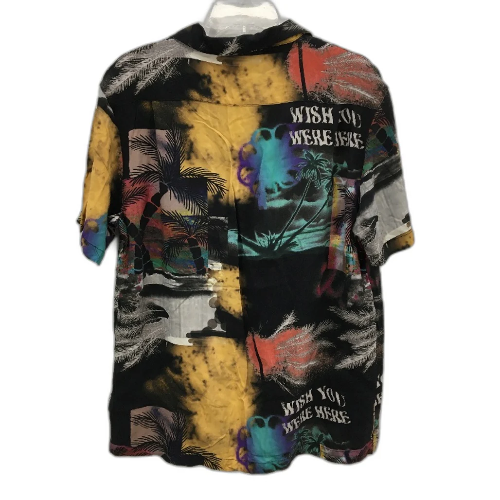 Insight Black Wish You Were Here Short Sleeve Resort Shirt Mens Size M NEW - Image 2