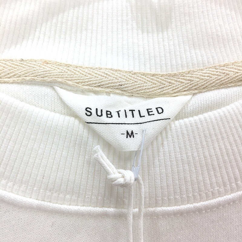 Subtitled Originals White Oversized Wave Crew Neck Jumper Mens Size M NEW - Image 3