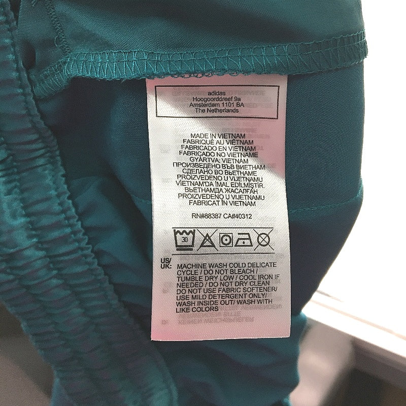 Adidas Teal Green Triple Silver Side Stripe Satin Shorts Mens Size Large NEW - Image 5