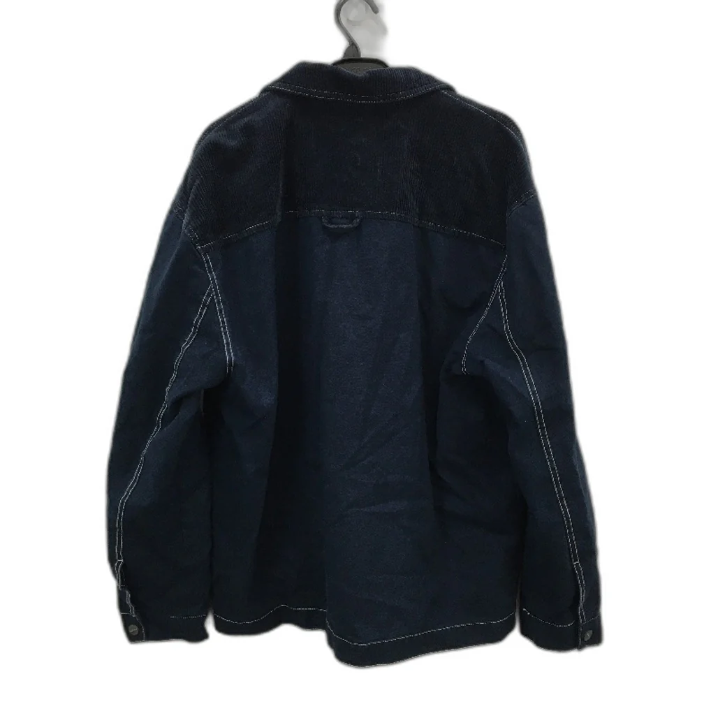 Insight Navy Cotton Light Canvas & Corduroy Zip UP Jacket Mens Size Small NEW - Image 2
