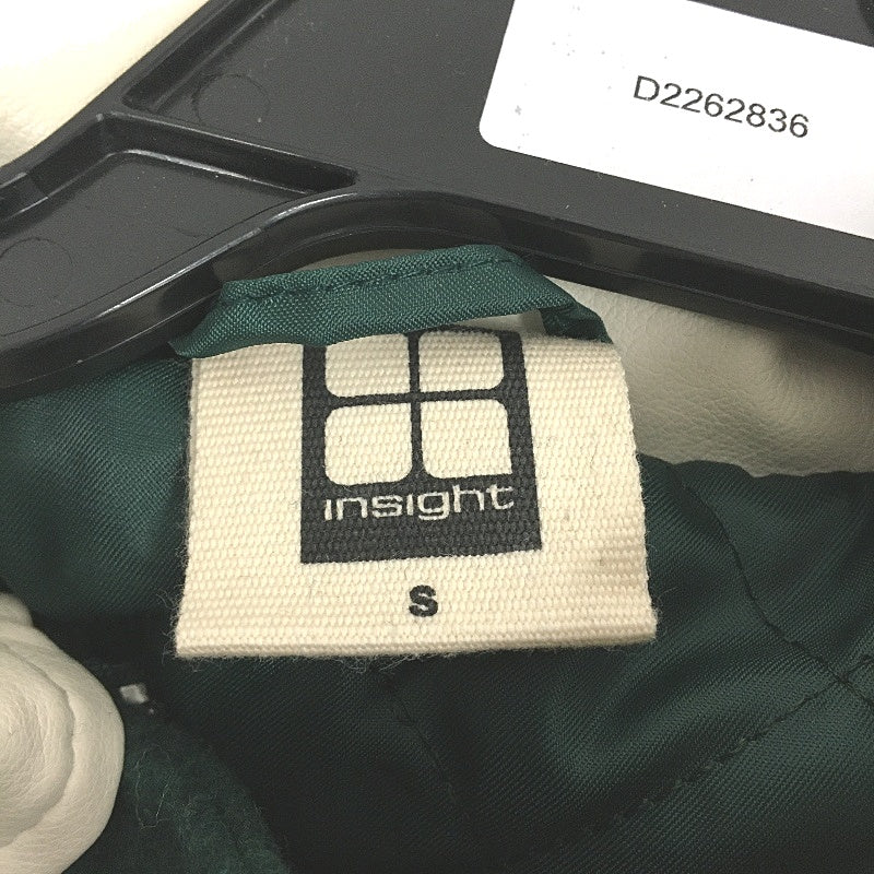 Insight Forest Green & Cream Vinyl Varsity Style Zip Up Jacket Mens Size S NEW - Image 6