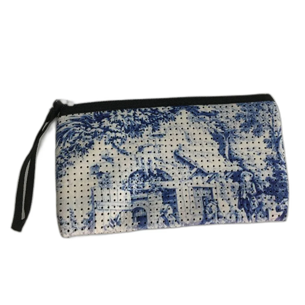 Parfait Ce Cabas Neoprene Blue Beach Tote Bag & Matching Make Up Purse NEW - Image 3