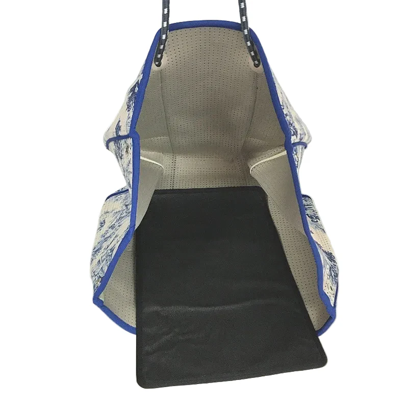 Parfait Ce Cabas Neoprene Blue Beach Tote Bag & Matching Make Up Purse NEW - Image 8
