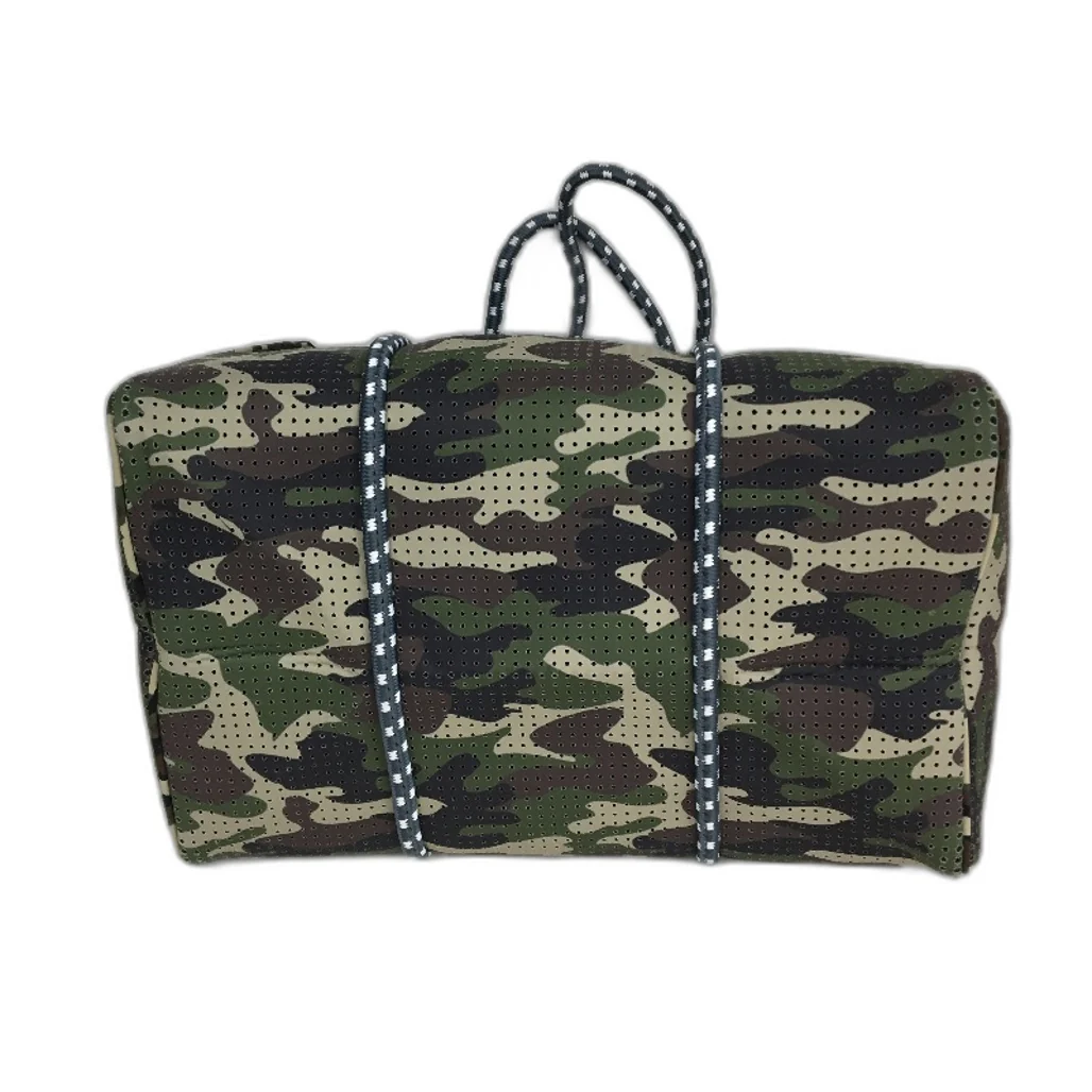 Parfait Ce Cabas Neoprene Camo Beach Tote Bag & Matching Make Up Purse NEW - Image 8