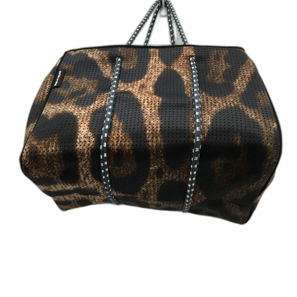 Parfait Ce Cabas Neoprene Brown Beach Tote Bag & Matching Make Up Purse NEW - Image 8