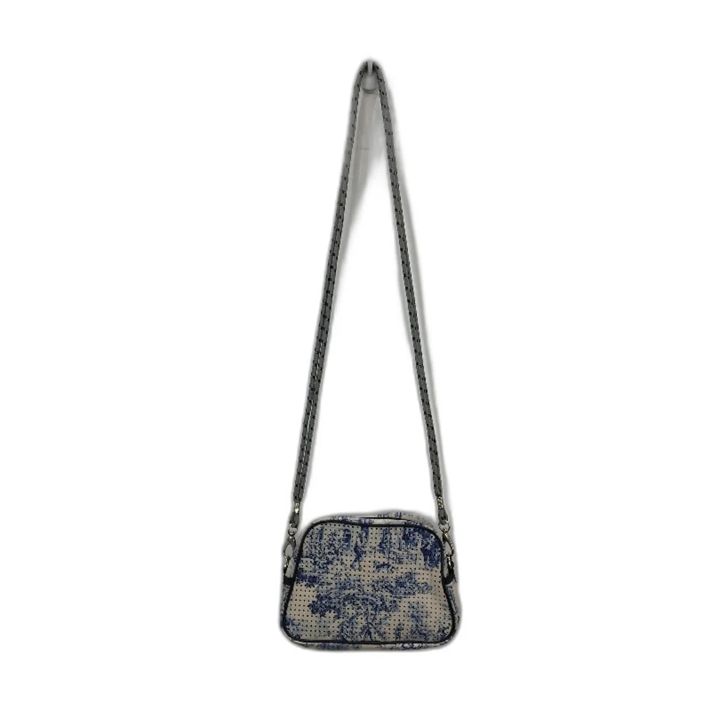 Parfait Ce Cabas Neoprene Blue Vintage Print Multi-Use Mini Shoulder Bag NEW - Image 2