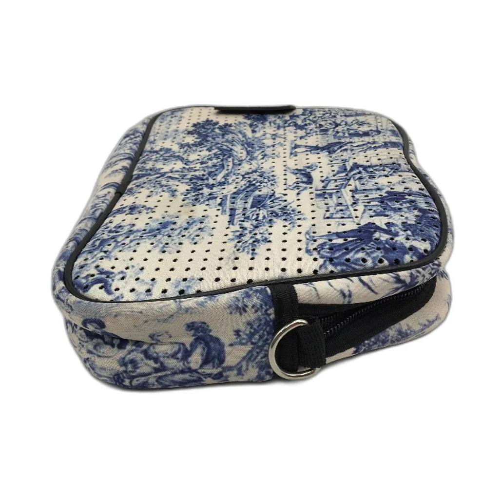 Parfait Ce Cabas Neoprene Blue Vintage Print Multi-Use Mini Shoulder Bag NEW - Image 7