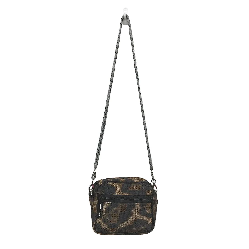Parfait Ce Cabas Neoprene Brown Animal Print Multi-use Zip Up Shoulder Bag NEW - Image 2
