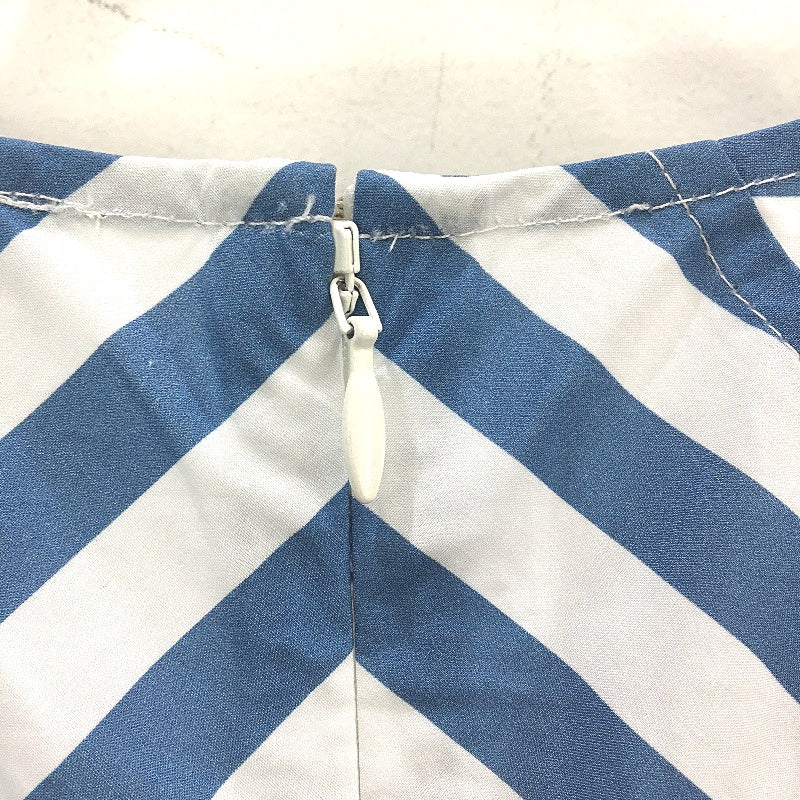 Piper Myers White & Blue Stripe Organic Cotton Pocket Dress Ladies Size 10 NEW - Image 3