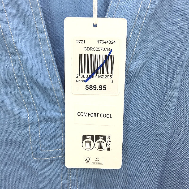 Grab Denim Marine Blue Longline Comfort Cool Dress W/ Pockets Ladies Size 10 NEW - Image 5