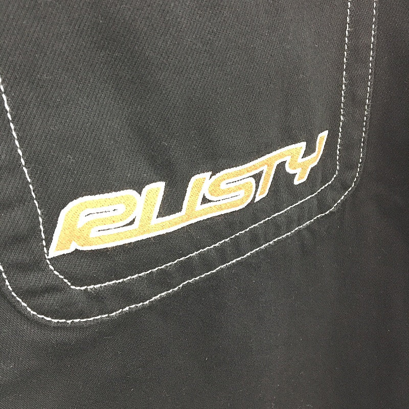 Rusty Black Orange Detail Baggy Fit Flip Daddy 2.0 Denim Jeans Mens Size 34 NEW - Image 3