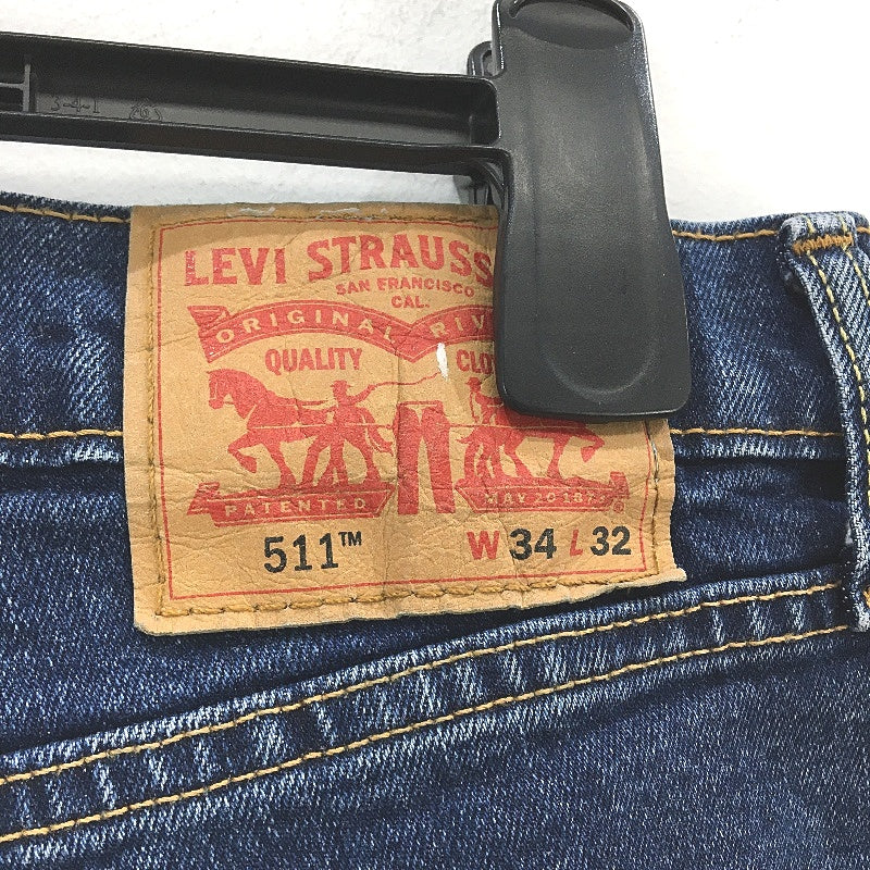 Levi Strauss 511Classic Zip Fly Blue Denim Jeans Ladies Size W34 L32 NEW - Image 3