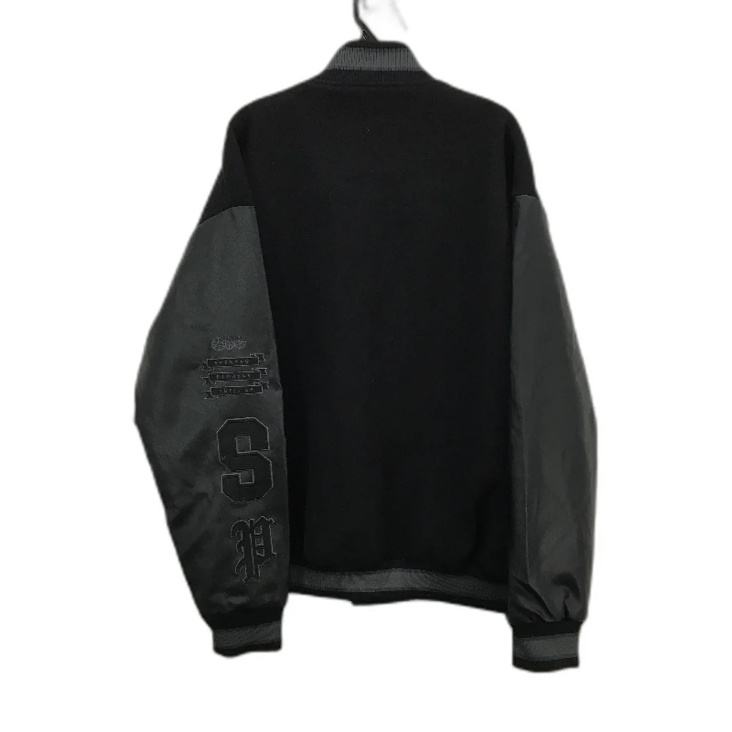 Spencer Project Solid Black Varsity University Style Jacket Size Small NEW - Image 2