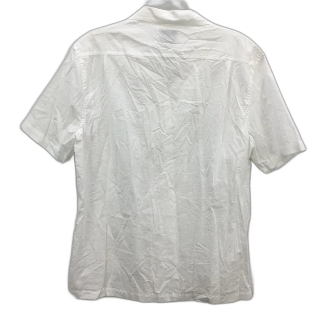 Arvust White 100% Cotton Super Light Casual Resort Short Sleeve Shirt Size M NEW - Image 2