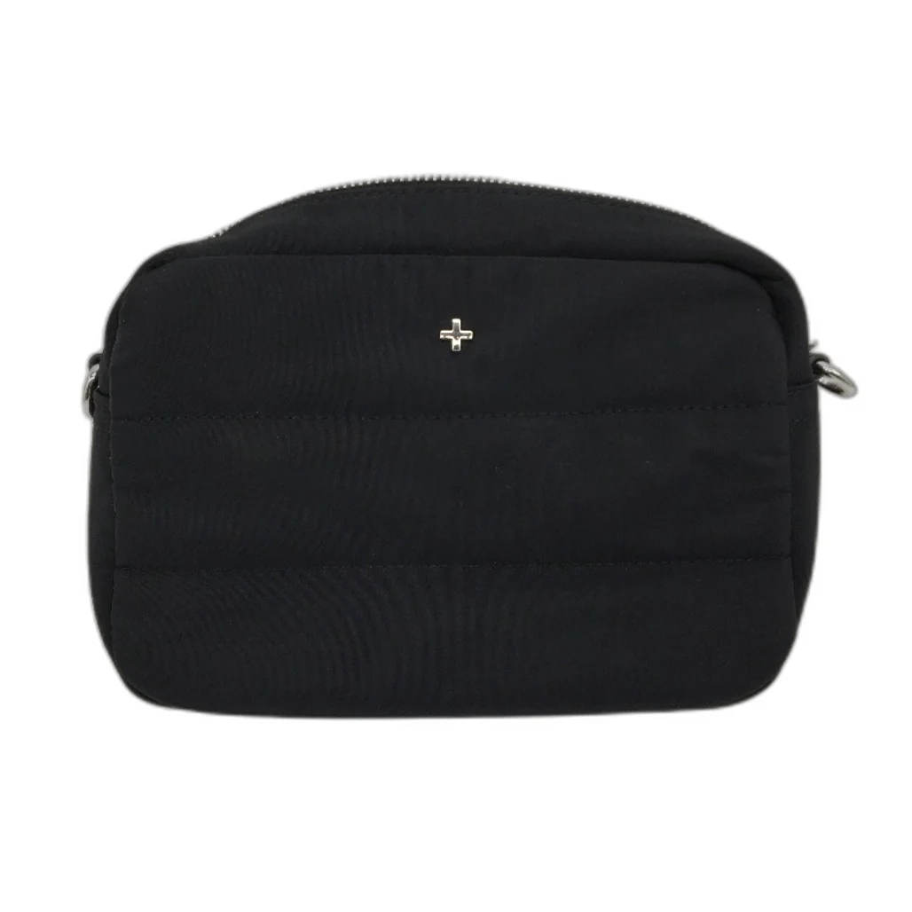 PETA & JAIN Casual Quilted Padded Crossbody Camera Bag Phone Pouch Black NEW