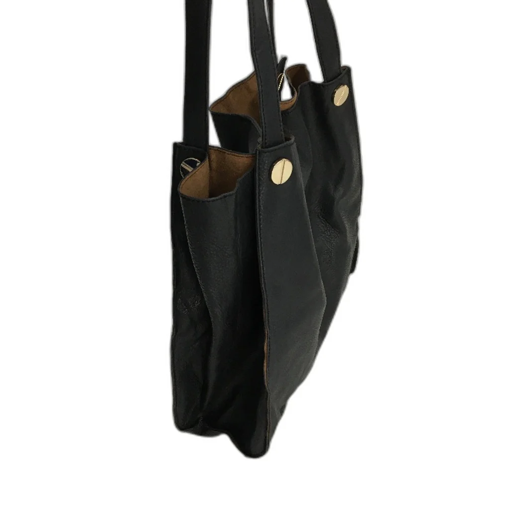 Agent Ninetynine Soft Faux Leather Tote Lightweight Shoulder Bag Black NEW - Image 2