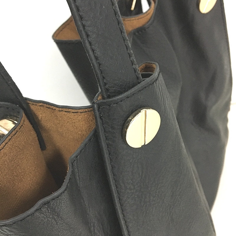 Agent Ninetynine Soft Faux Leather Tote Lightweight Shoulder Bag Black NEW - Image 3