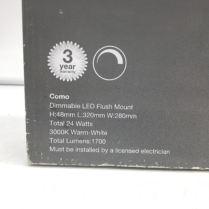 Lucci LEDlux Como Dimmable LED Flush Mount 24W 1700 Lumens 3000K Warm White NEW - Image 6