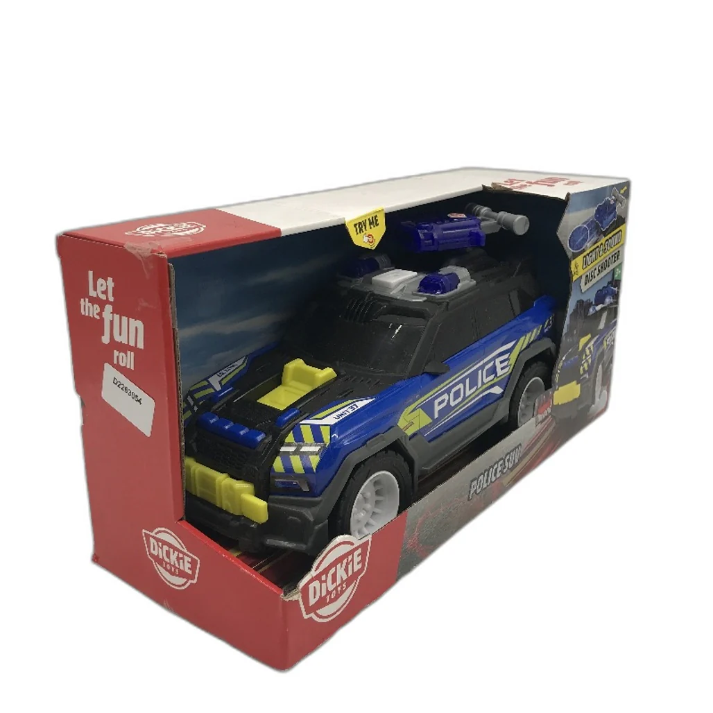 Dickie Toys Police SUV Large Toy Car With Light And Sound Disc Shooter NEW - Image 4
