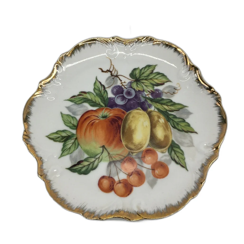 Made In Japan Set of 3 Gold Edged Fruit Themed Decorative Wall Hanging Plates - Image 5