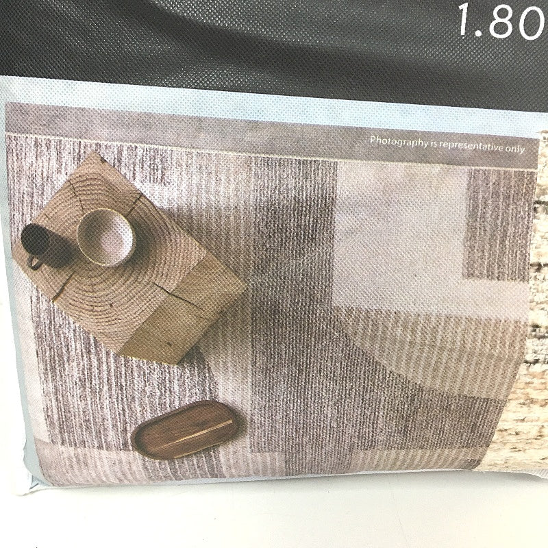 Kirkton House Shapes Neutral Tones Machine Washable Foldable Rug 1.8 x 2.7m NEW - Image 4