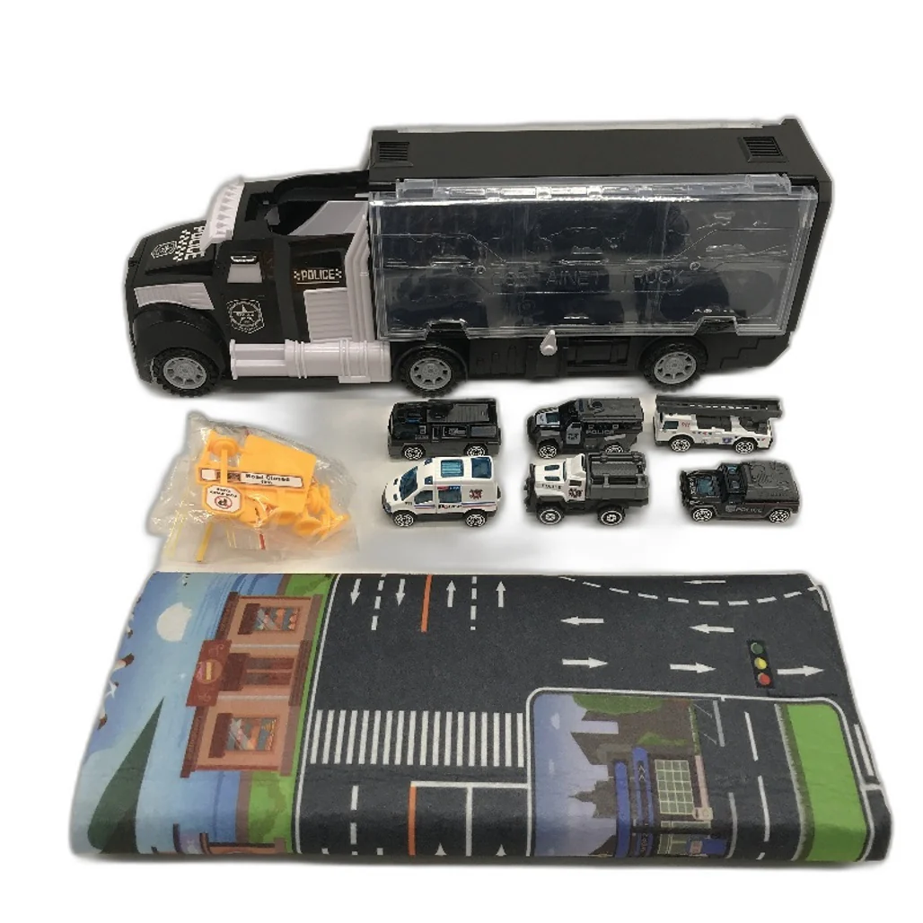 NIPLOOOW Transport Vehicle Truck Toy Set With Play Mat Die-Cast Cars Age 3Y+ NEW - Image 4