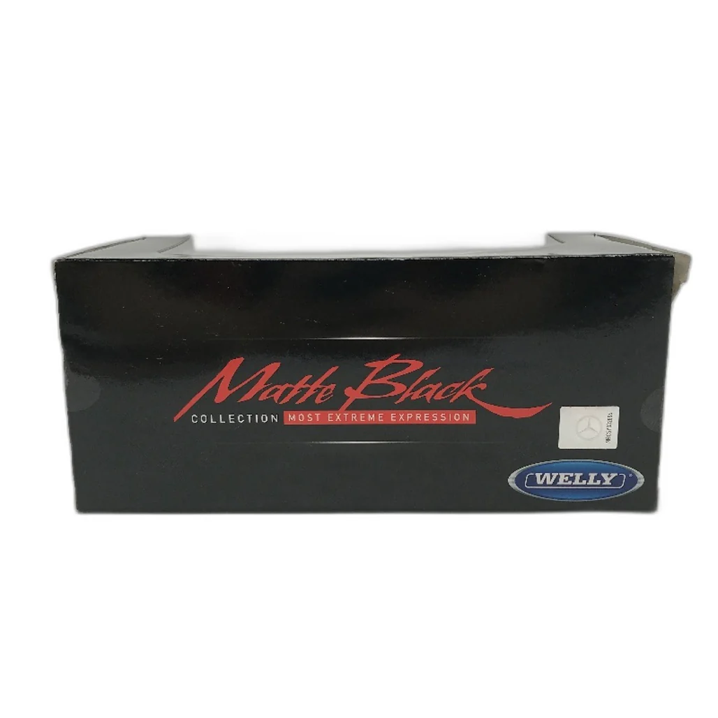 Welly Matte Black Collection 1:24 Mercedes Benz SLS AMG Diecast Model Car NEW - Image 3