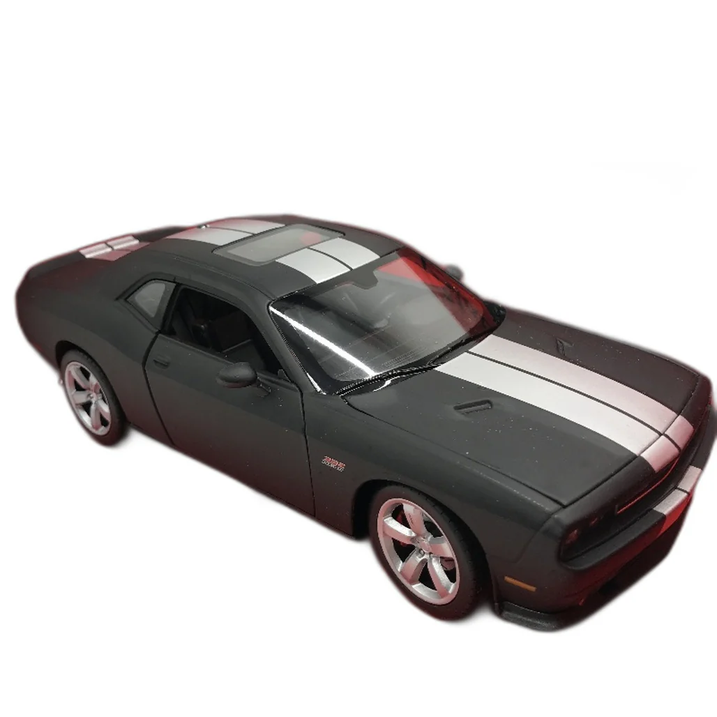 Welly Matte Black Collection 1:24 2013 Dodge Challenger SRT Diecast Model Car - Image 3