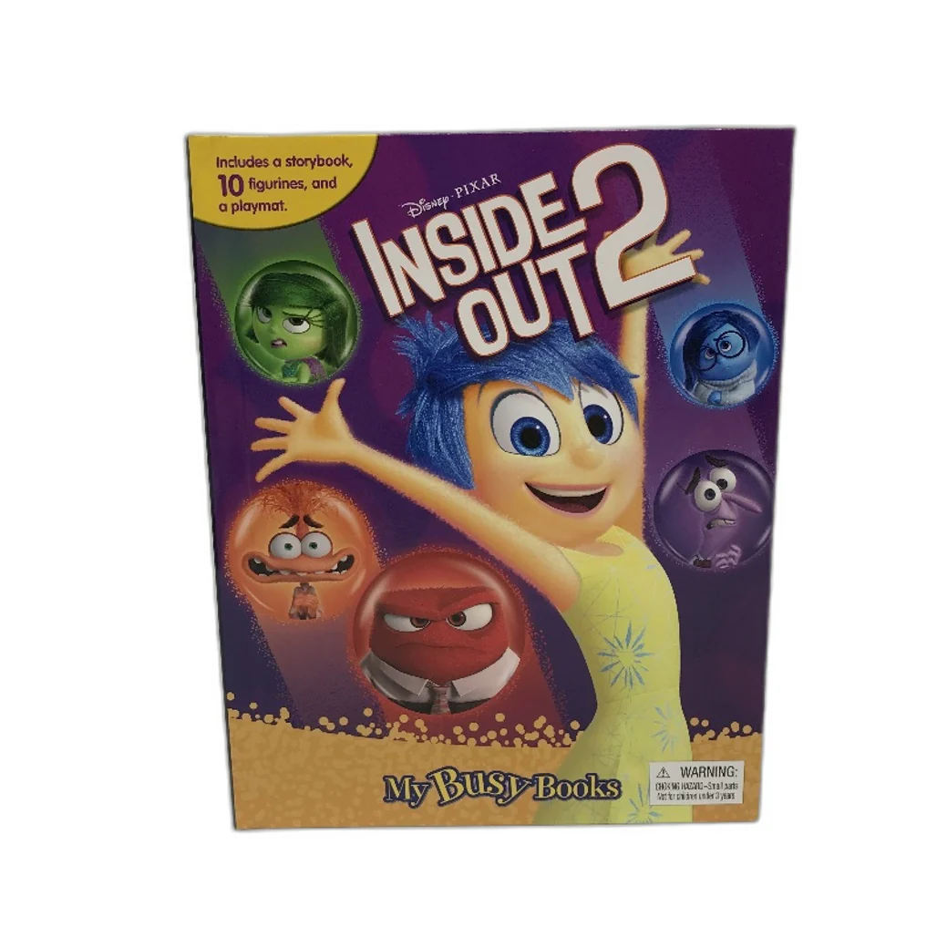 Phidal My Busy Book Disney Inside Out 2 Storybook Playmat & 10 Figurines NEW - Image 2