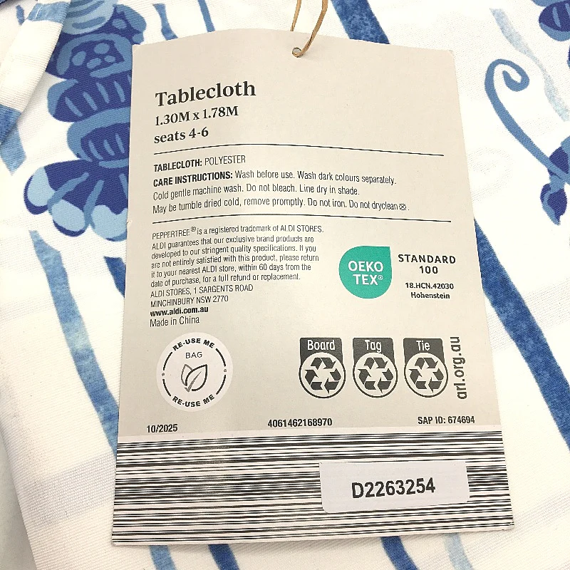 Peppertree Home Collection Blue Lobster Rectangle Tablecloth 130 x 178cm NEW - Image 6