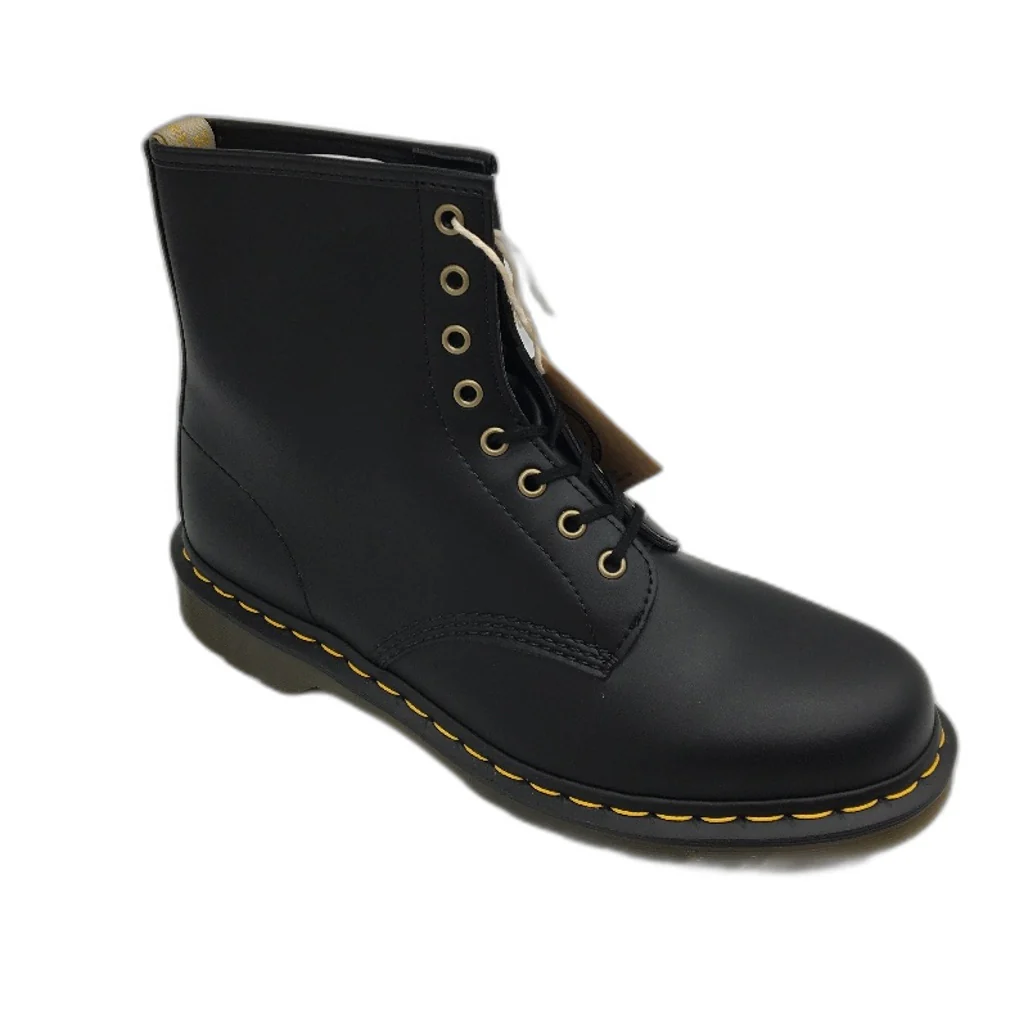 Dr Martins Black Vegan Synthetic Leather Boots Mens Size US12 UK11 EU 46 NEW